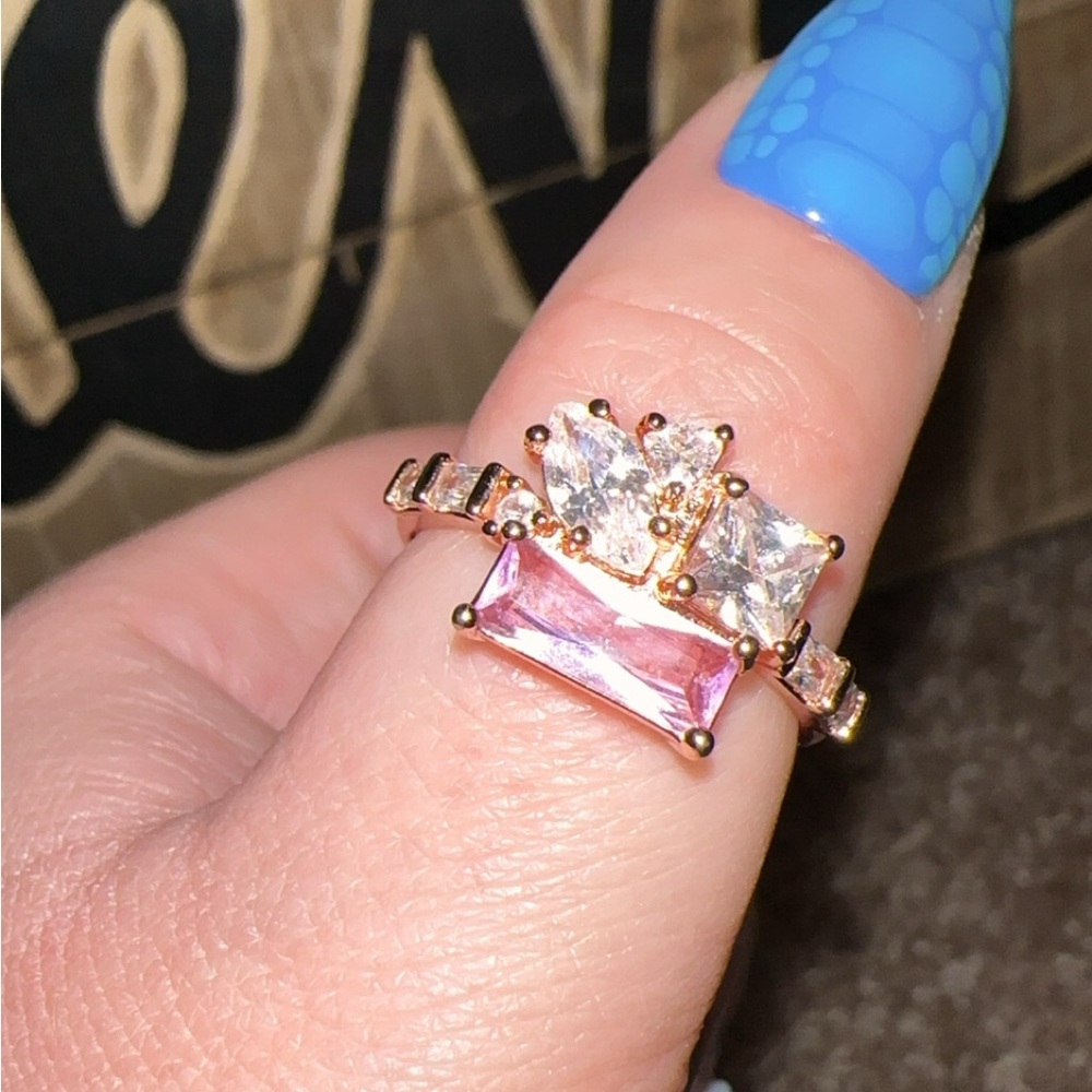 Bomb Party Elegant Pink and Gold Women's Ring